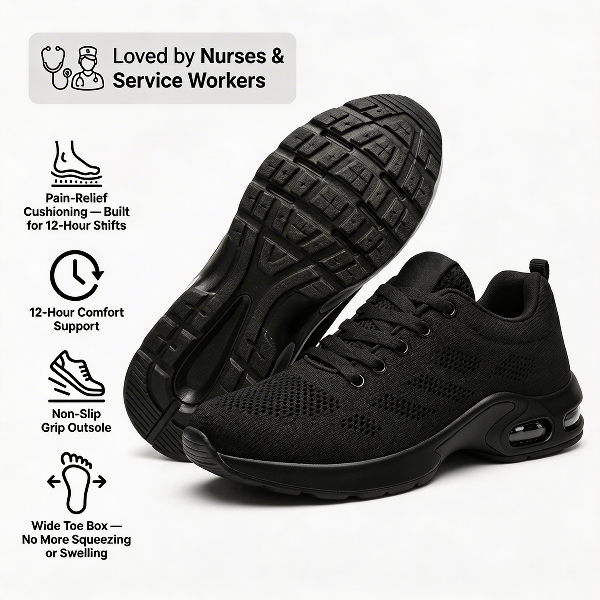 Hope - Cushioned 12-Hour Shift Shoes