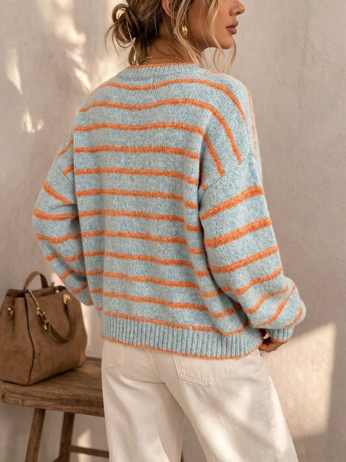 Astrid - Striped Knit Cardigan with Pockets