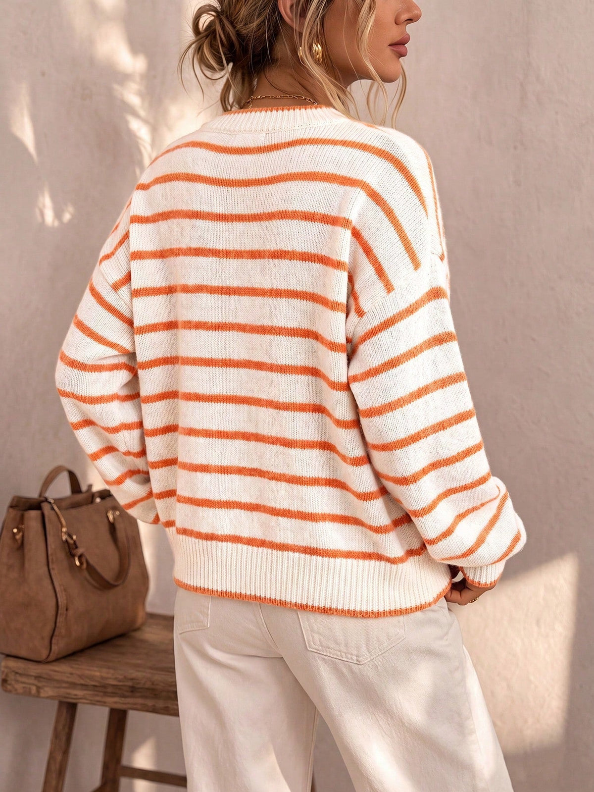 Astrid - Striped Knit Cardigan with Pockets