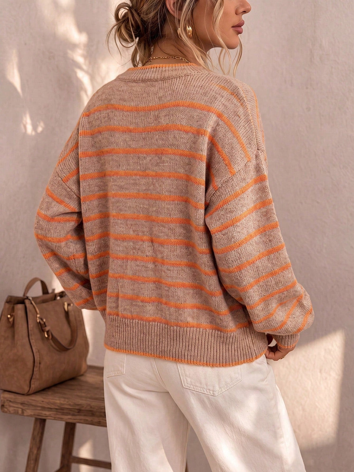 Astrid - Striped Knit Cardigan with Pockets