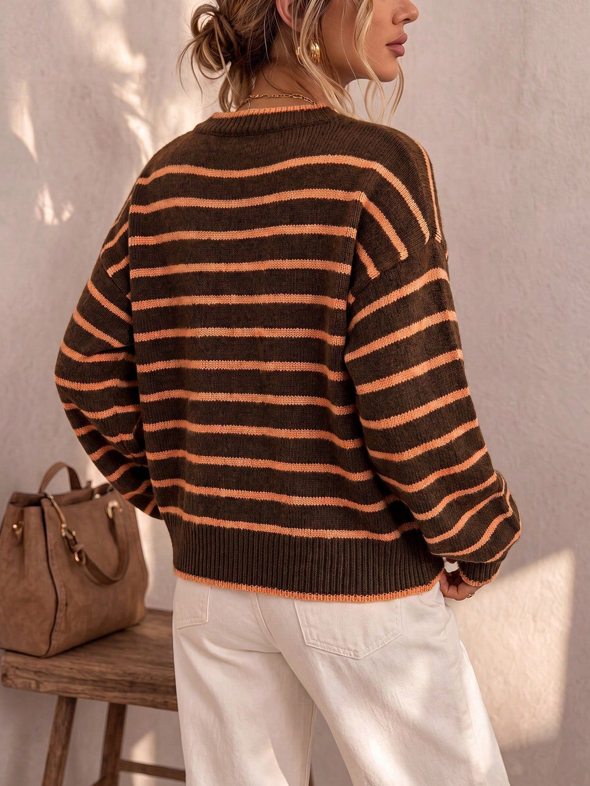 Astrid - Striped Knit Cardigan with Pockets