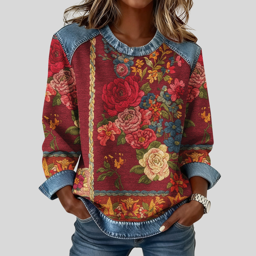 Janice | Floral Print Sweatshirt
