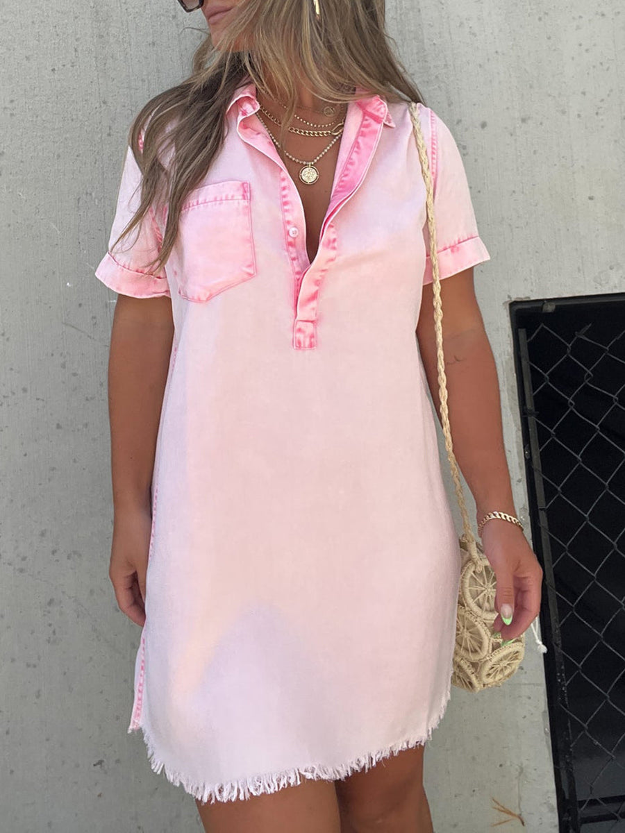 Tencel Shirt Dress Happy Ends Pink