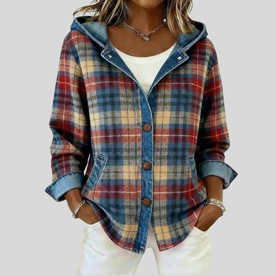 Denise | Hooded Checked Jacket