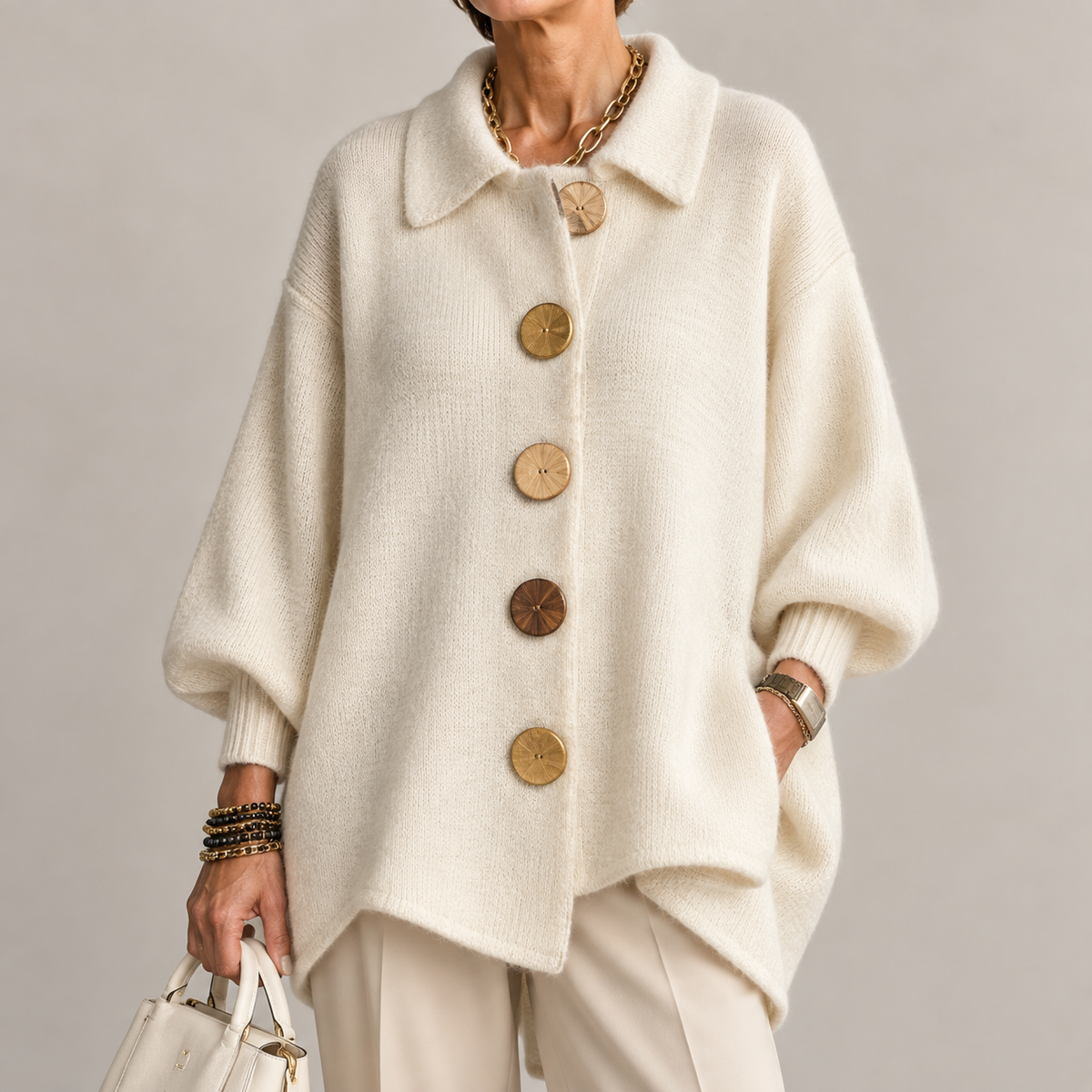 ARDELLE™ - OVERSIZED COLLARED CARDIGAN