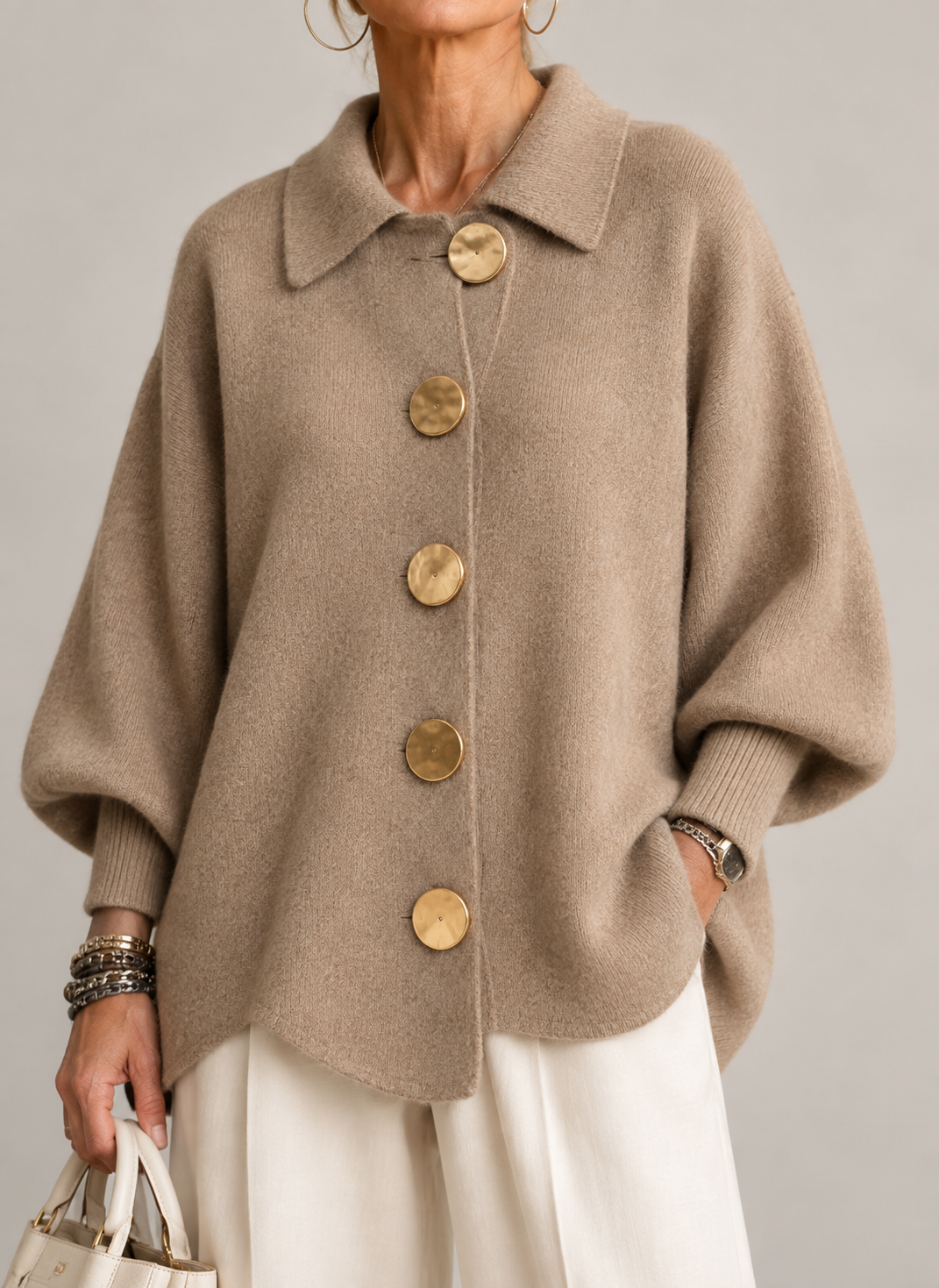 ARDELLE™ - OVERSIZED COLLARED CARDIGAN