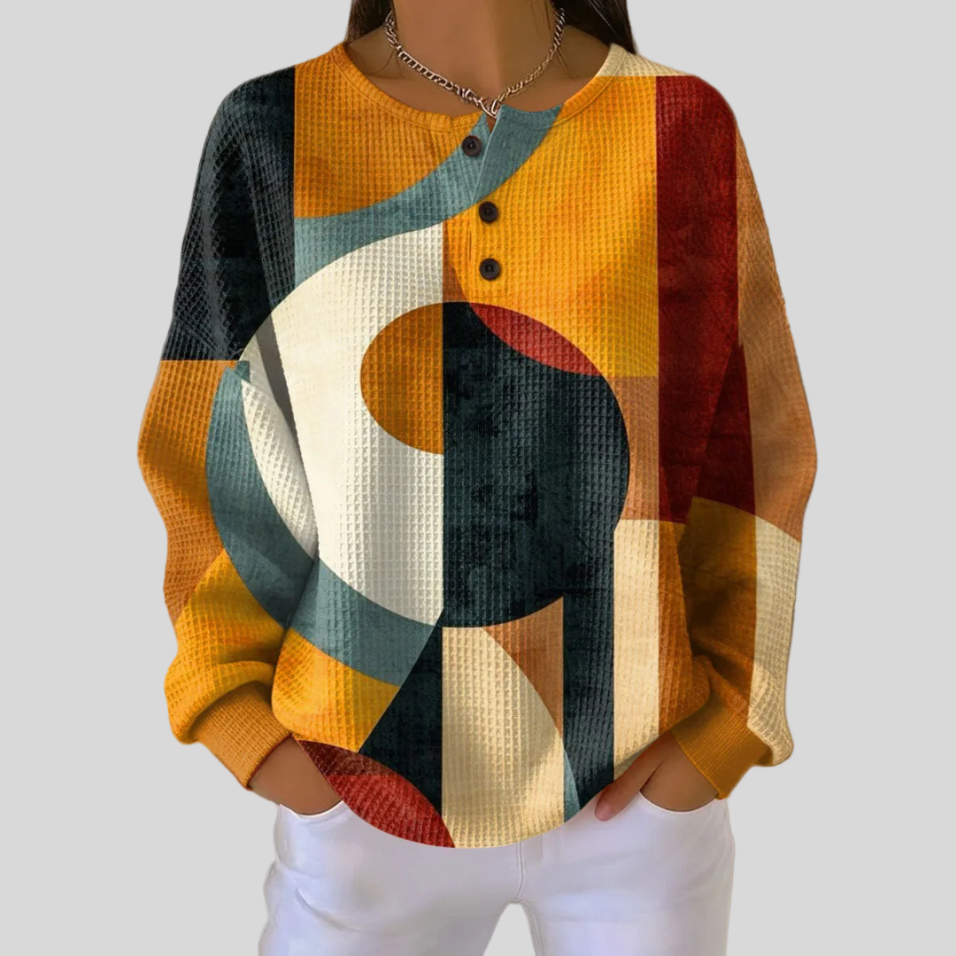 Elaine | Geometric Print Sweatshirt