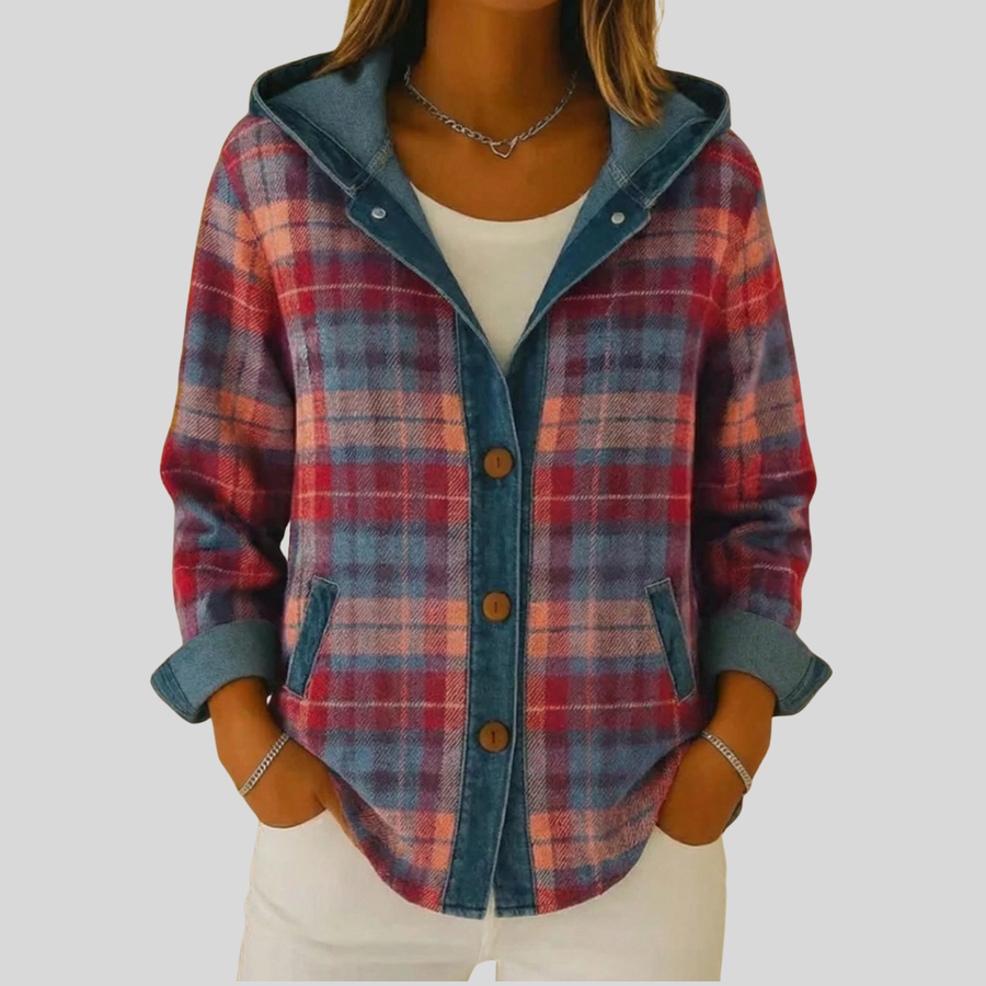 Hilda | Hooded Plaid Shacket