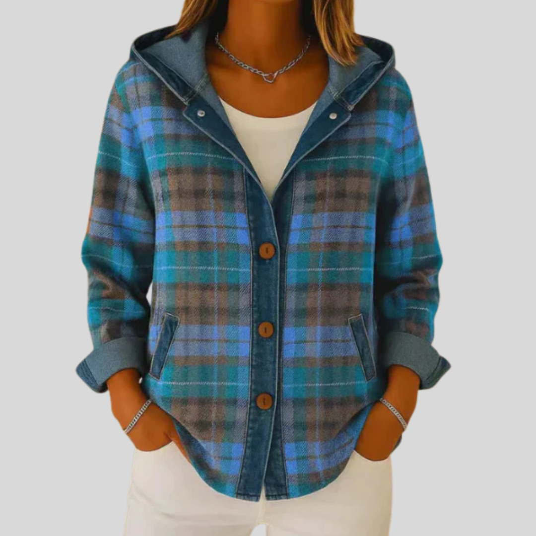 Denise | Hooded Checked Jacket