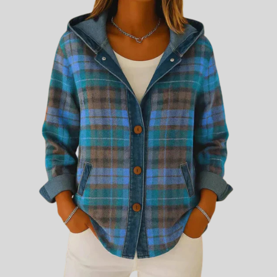 Denise | Hooded Checked Jacket