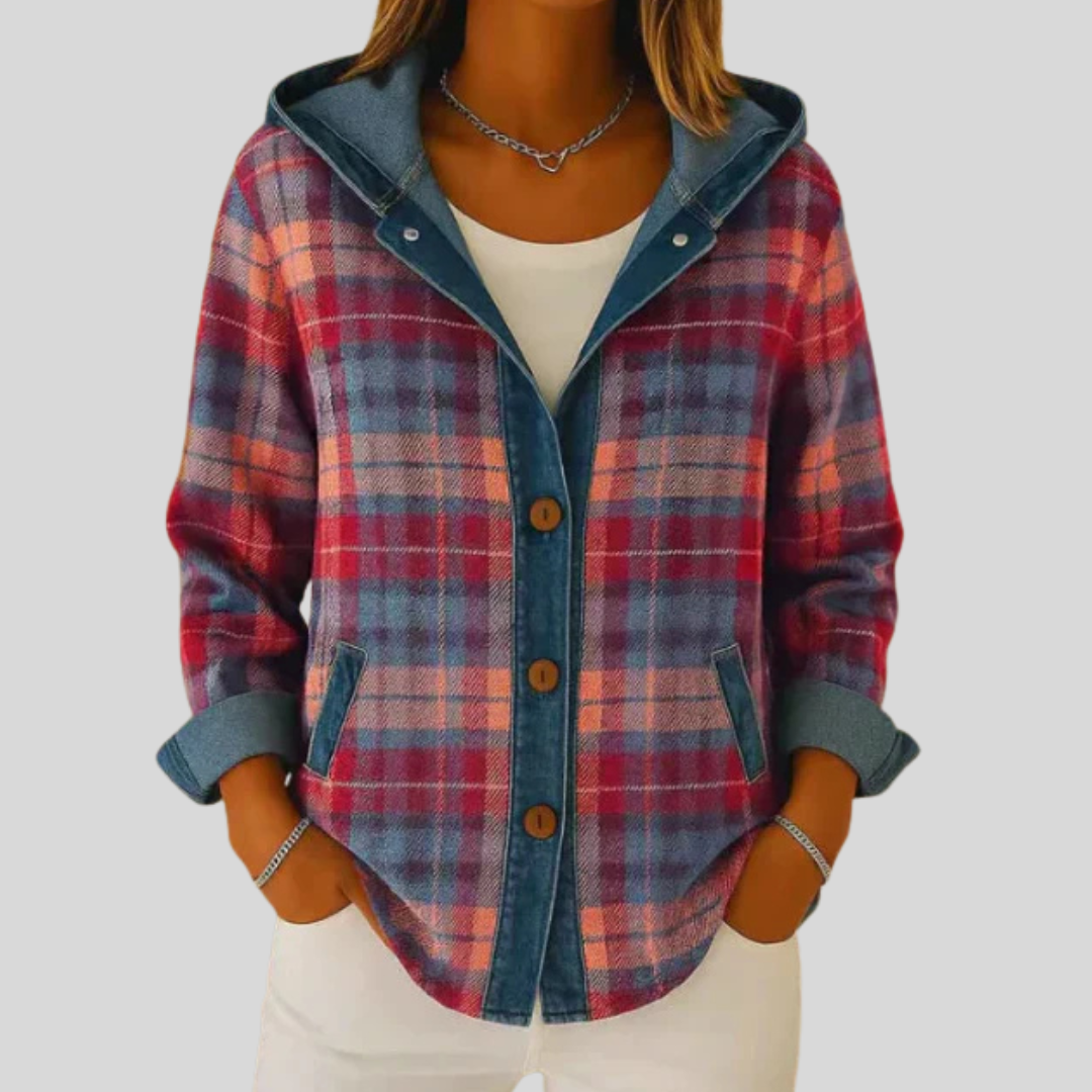 Denise | Hooded Checked Jacket
