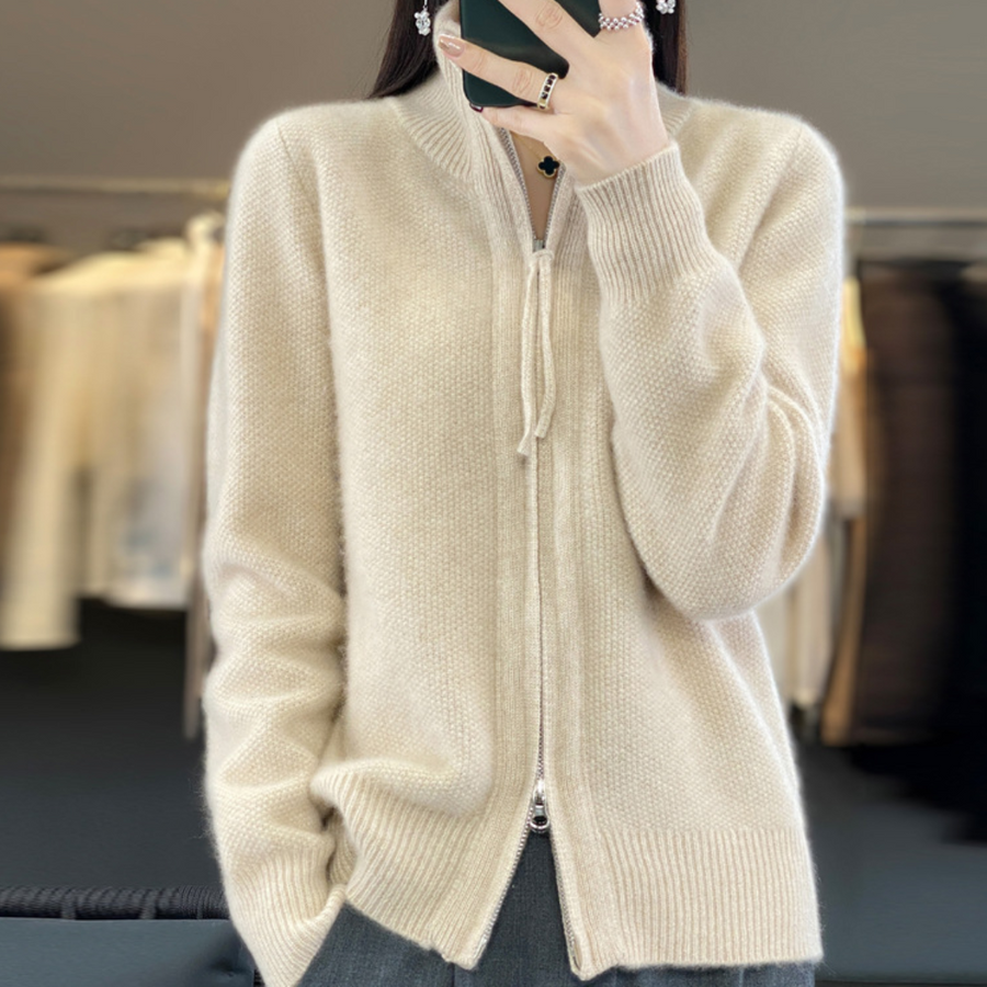 LUNA™ - ELEGANT KNIT ZIP-UP CARDIGAN