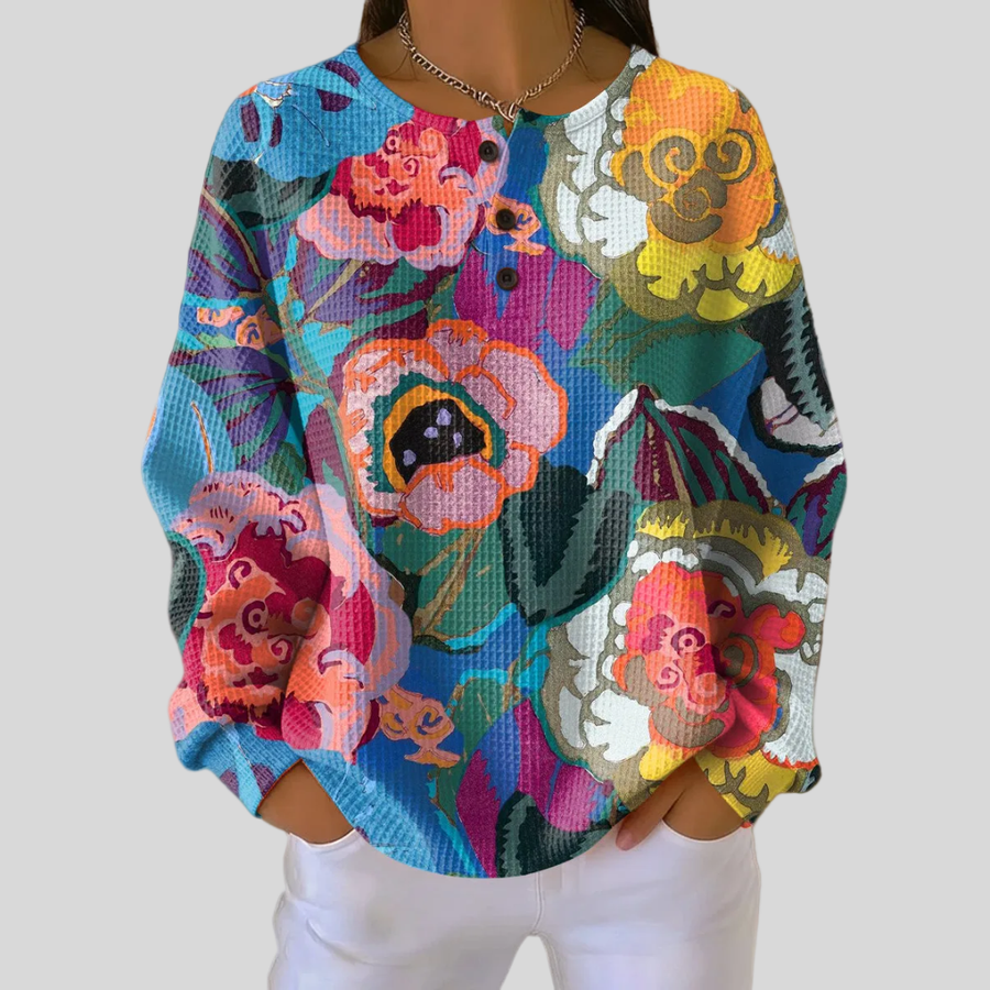 Connie | Painterly Floral Sweatshirt