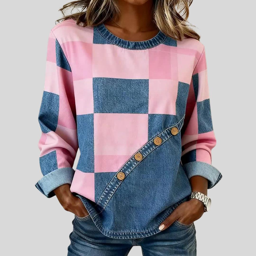Jacqueline | Colorblock Patchwork Sweatshirt