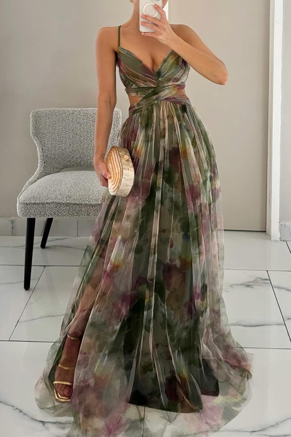 FLORELLA | Maxi Bohemian Dress with Romantic Floral Print