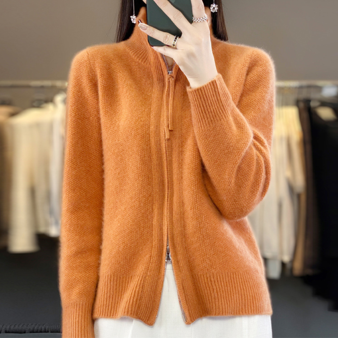 LUNA™ - ELEGANT KNIT ZIP-UP CARDIGAN