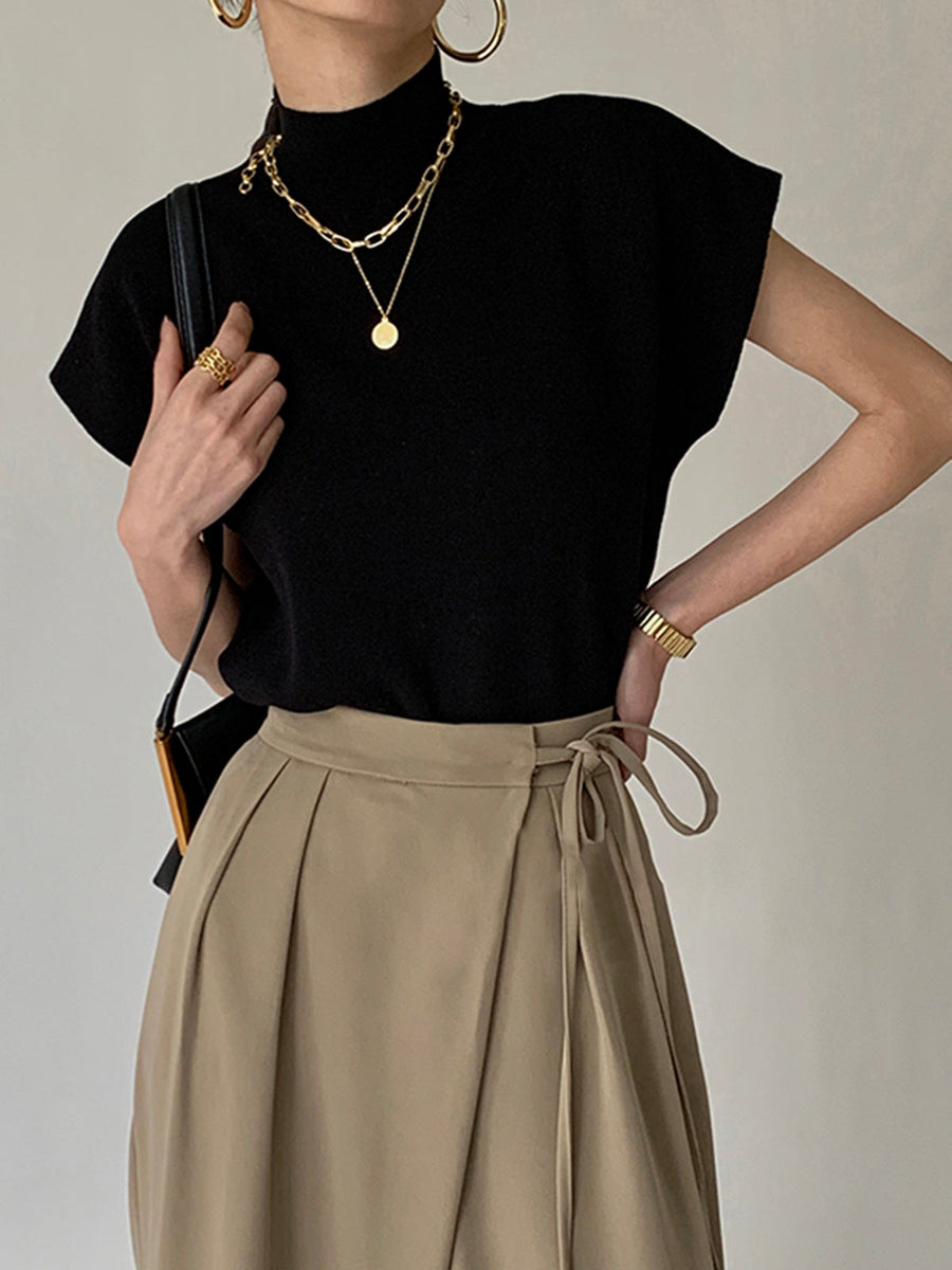 Sleeveless Knit Pullover Vest