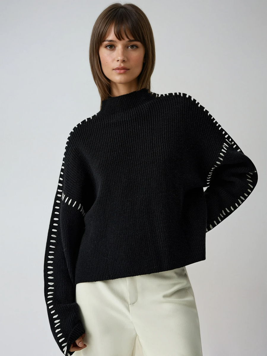 Oversized Mock Neck Sweater