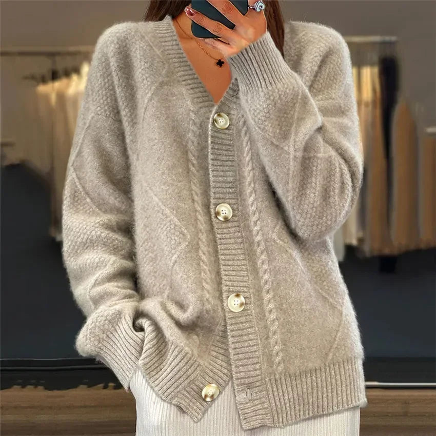 LENA™ - ELEGANT BUTTON KNIT CARDIGAN