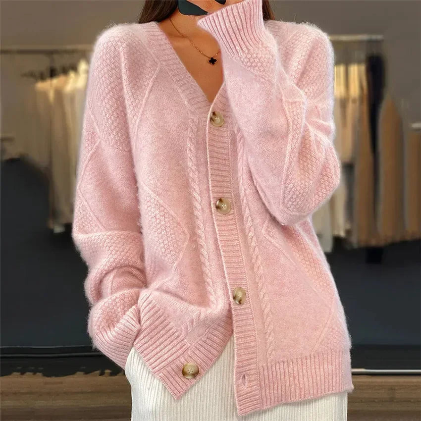 LENA™ - ELEGANT BUTTON KNIT CARDIGAN