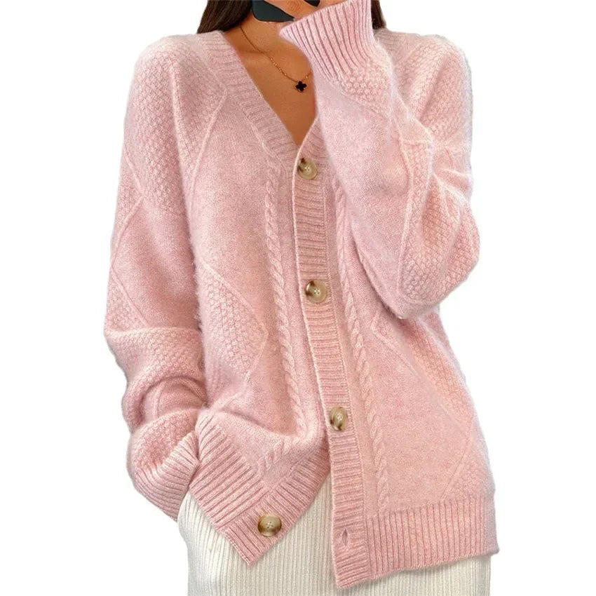 LENA™ - ELEGANT BUTTON KNIT CARDIGAN