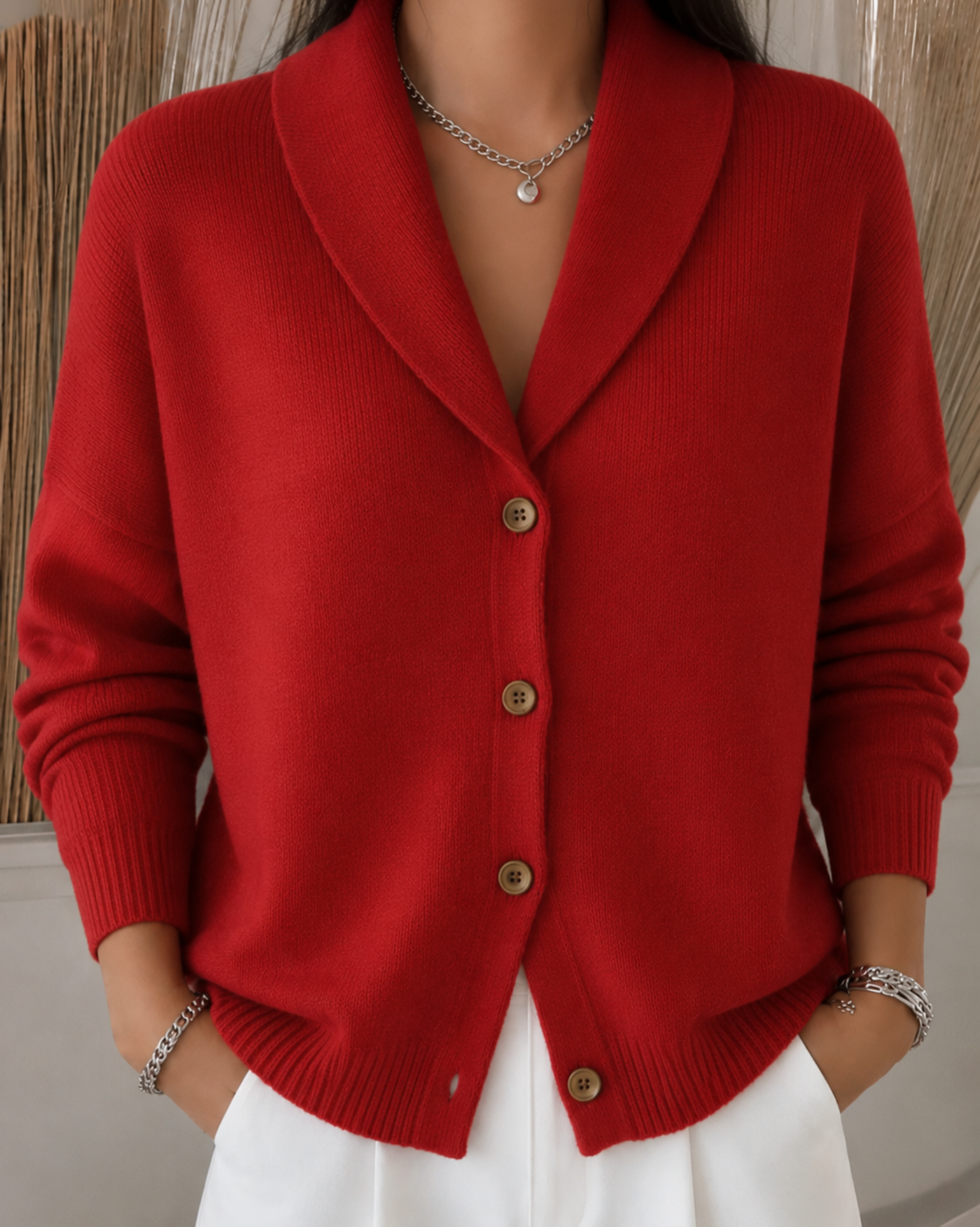 SIENNA™ - ELEGANT BUTTON COLLAR CARDIGAN