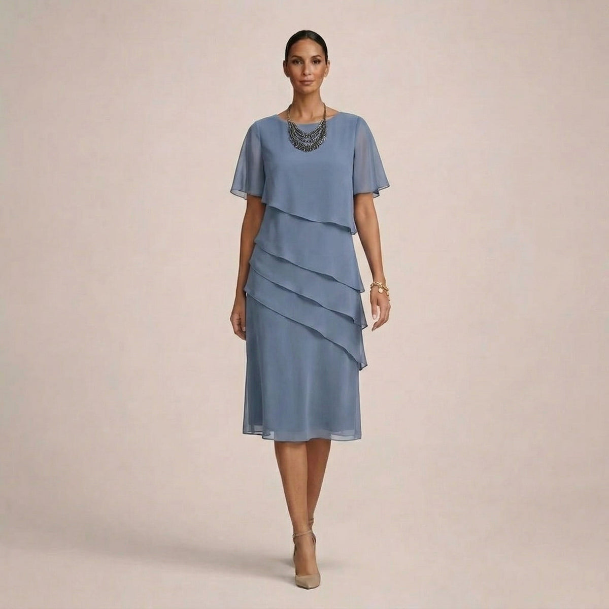 MARA | Elegant Ruffle Dress with Flattering Comfort