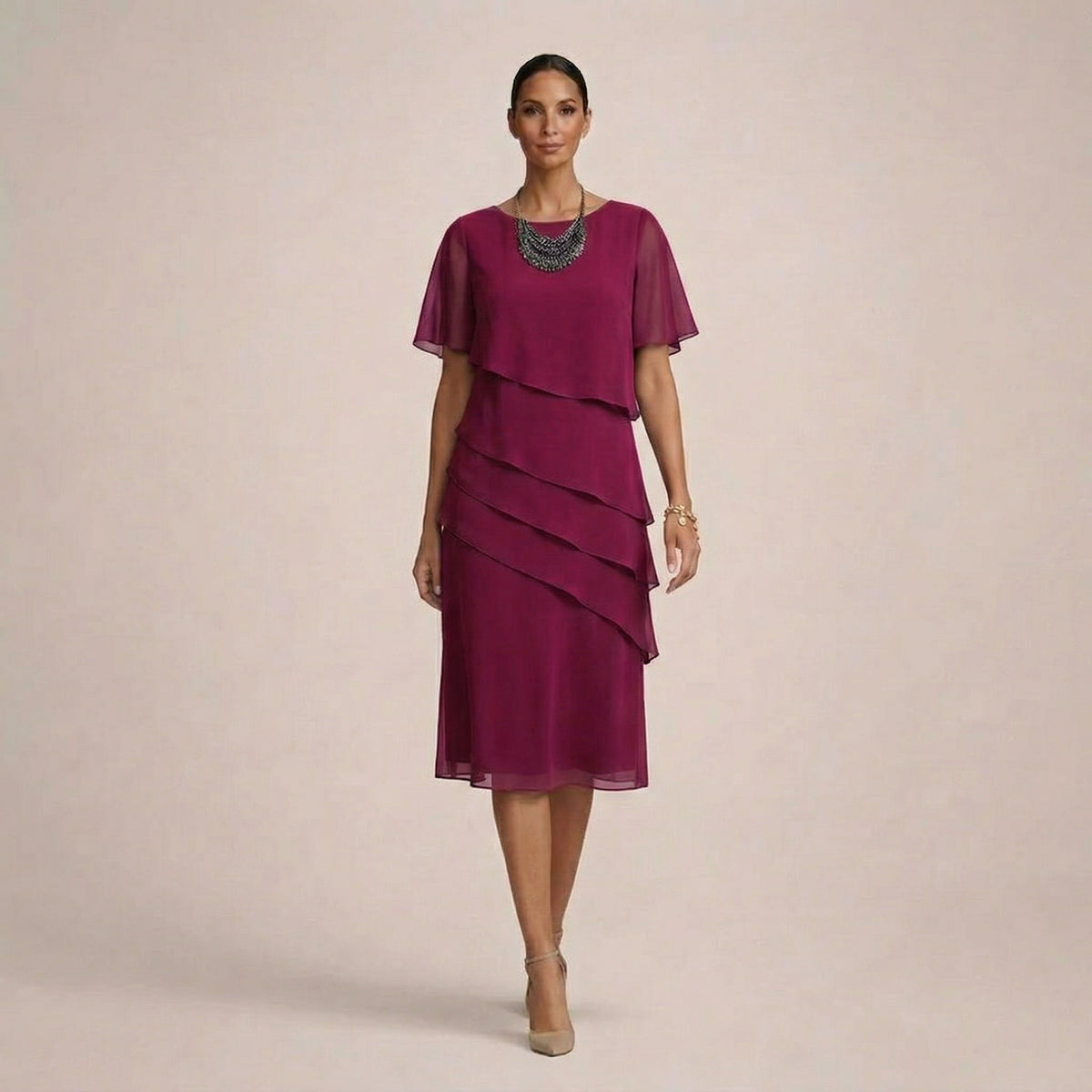 MARA | Elegant Ruffle Dress with Flattering Comfort