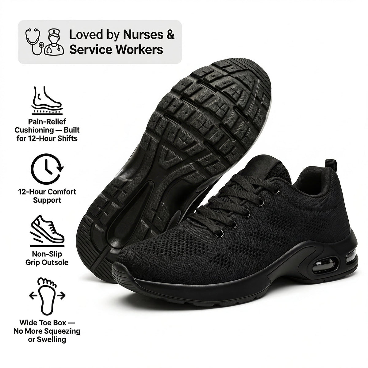 Hope - Cushioned 12-Hour Shift Shoes