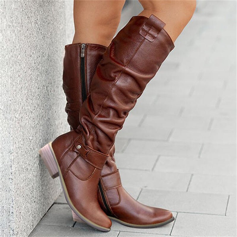 Women's Versatile Flat Knee High Boots