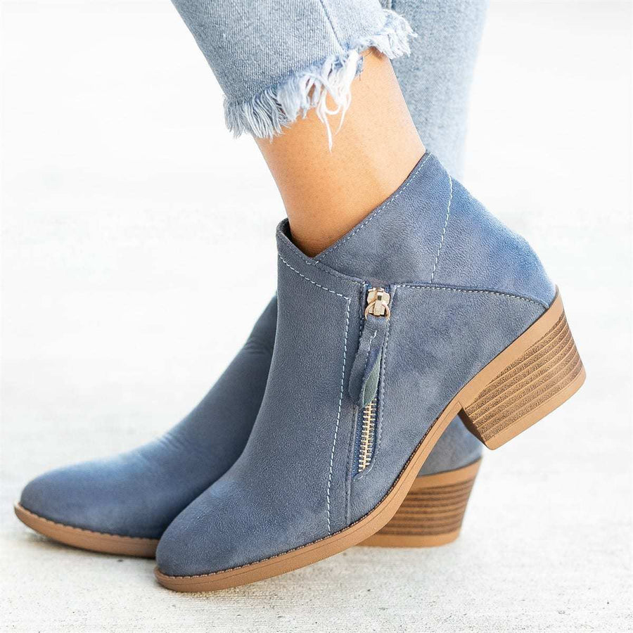 Women's Short Suede Ankle Boots