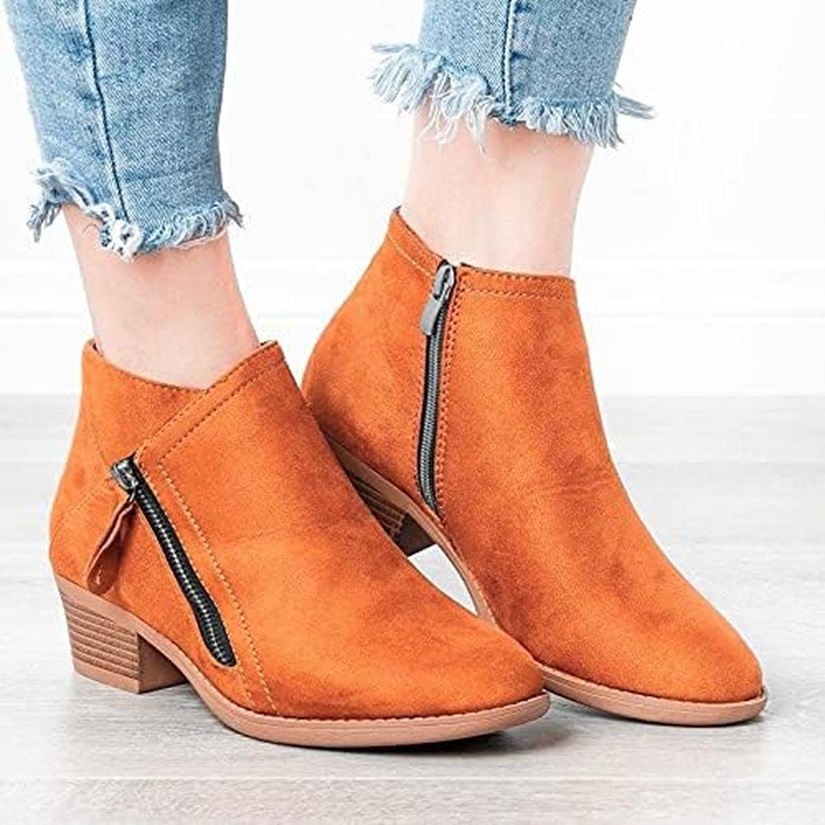 Women's Short Suede Ankle Boots