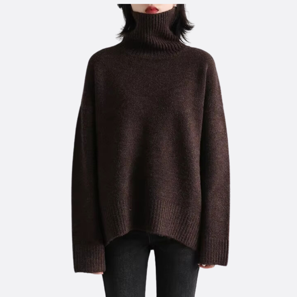 Women's Warm oversized turtleneck sweater