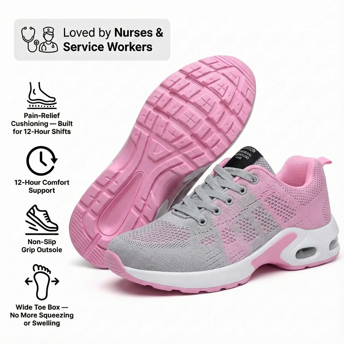 Hope - Cushioned 12-Hour Shift Shoes