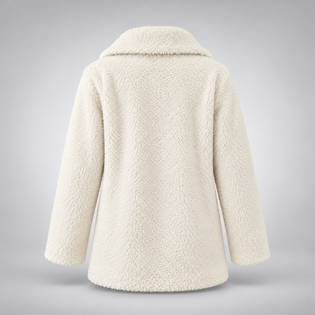 Monica | Cozy Leopard Accent Teddy Coat