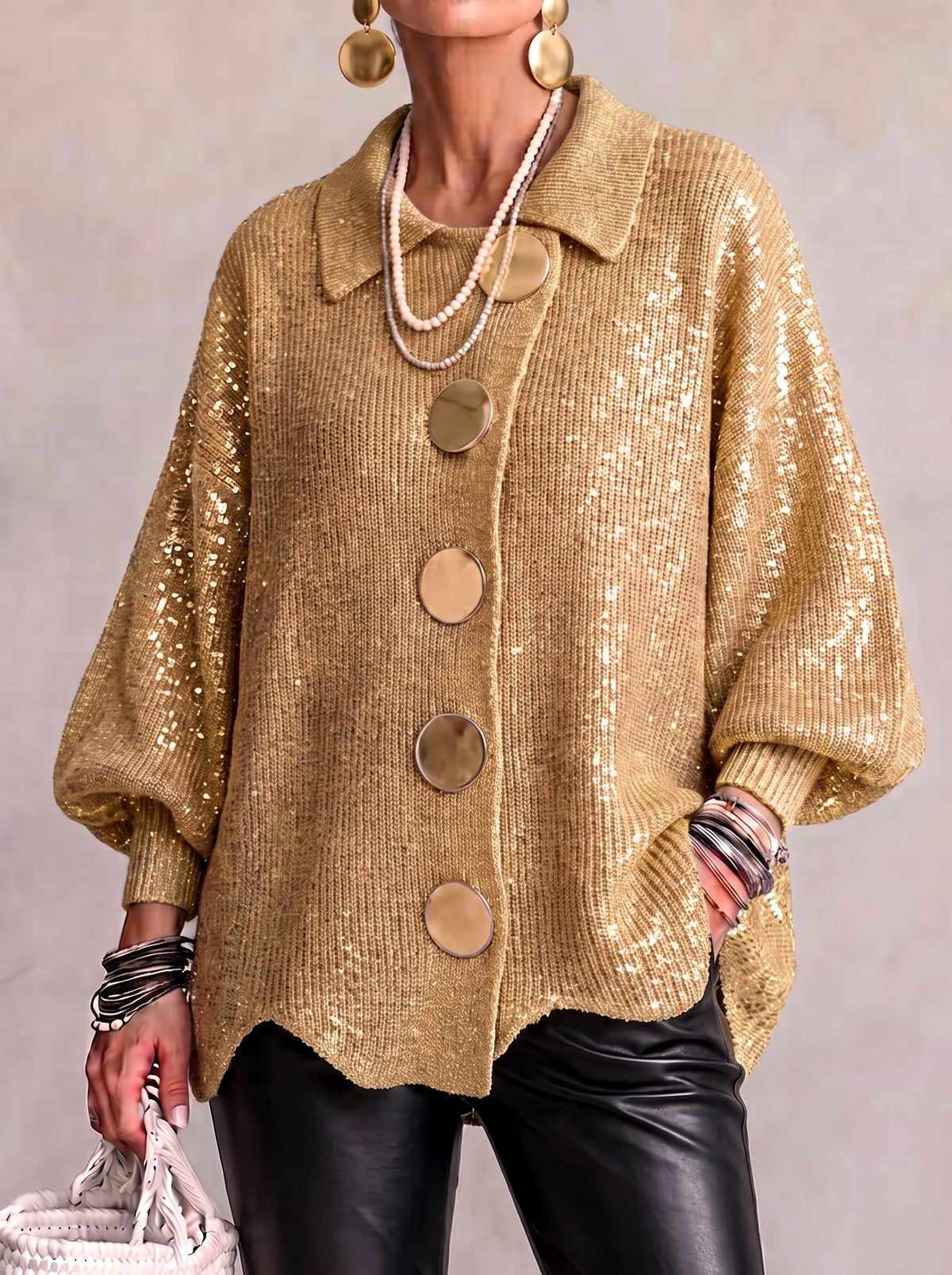 ARDELLE™ - OVERSIZED COLLARED CARDIGAN