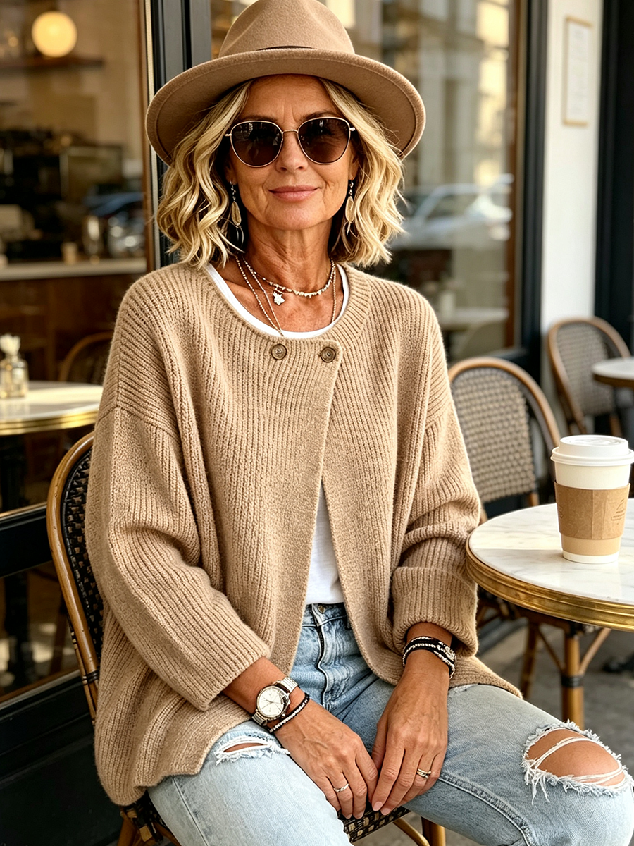 Natalie™ | Asymmetrical Knit Cardigan