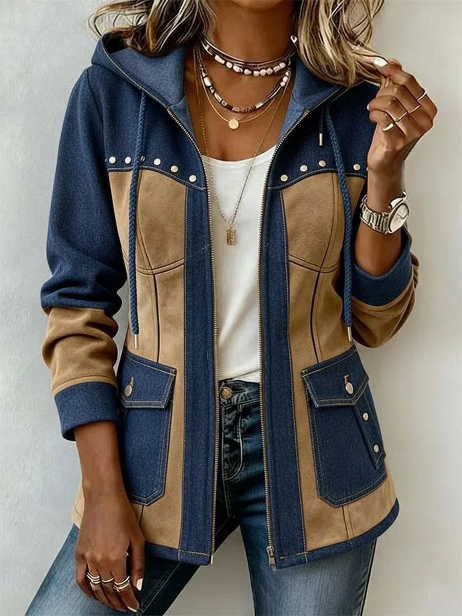 Véronique | Two-Tone Hooded Jacket