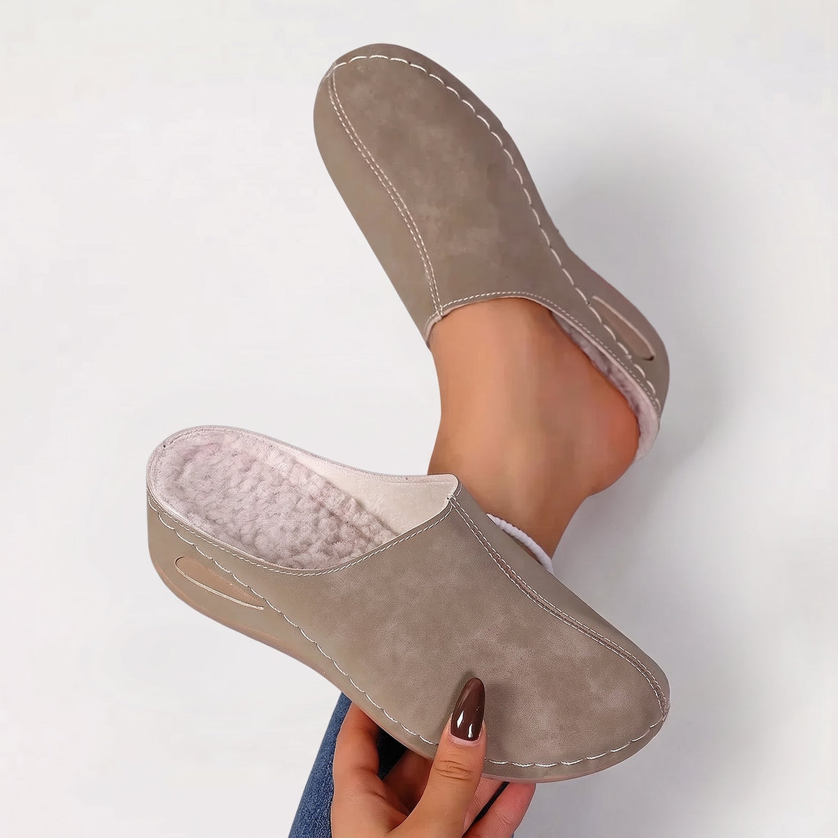 Colleen - Warm Lined Orthopedic Slippers